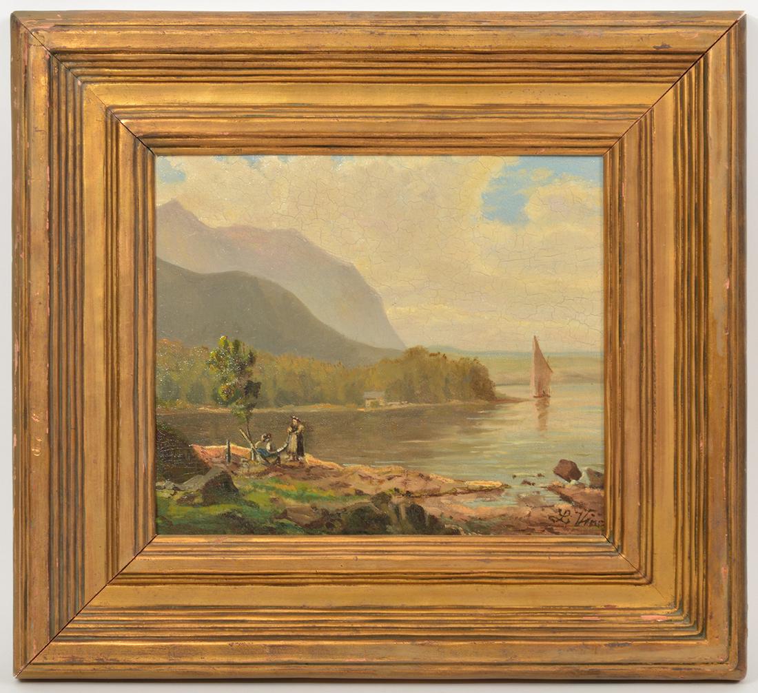 19th Ct. Signed Continental Oil Painting: 19th Century Continental oil painting. Oil on panel. Signed in the bottom right. 10.25" H x 11.75" W, framed 17.5" x 19.5". Condition report: craquelure to painting and wear to frame, please examine a
