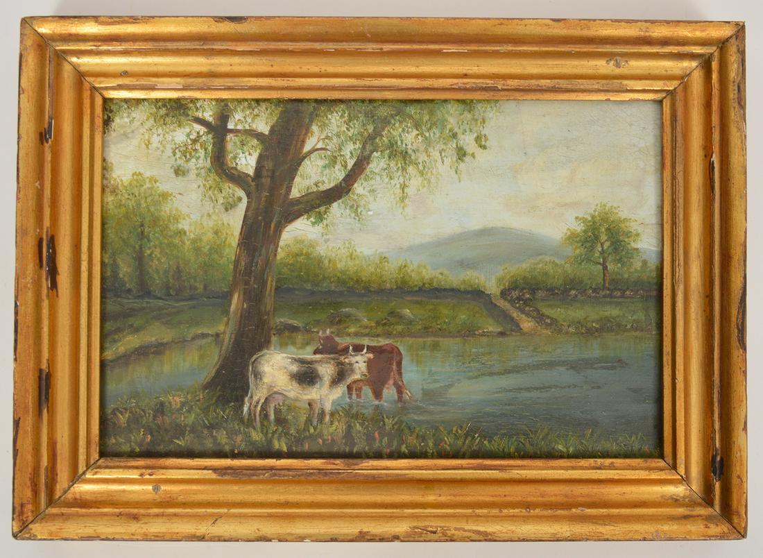 19th Ct. American School Landscape Oil Painting (1 of 4)