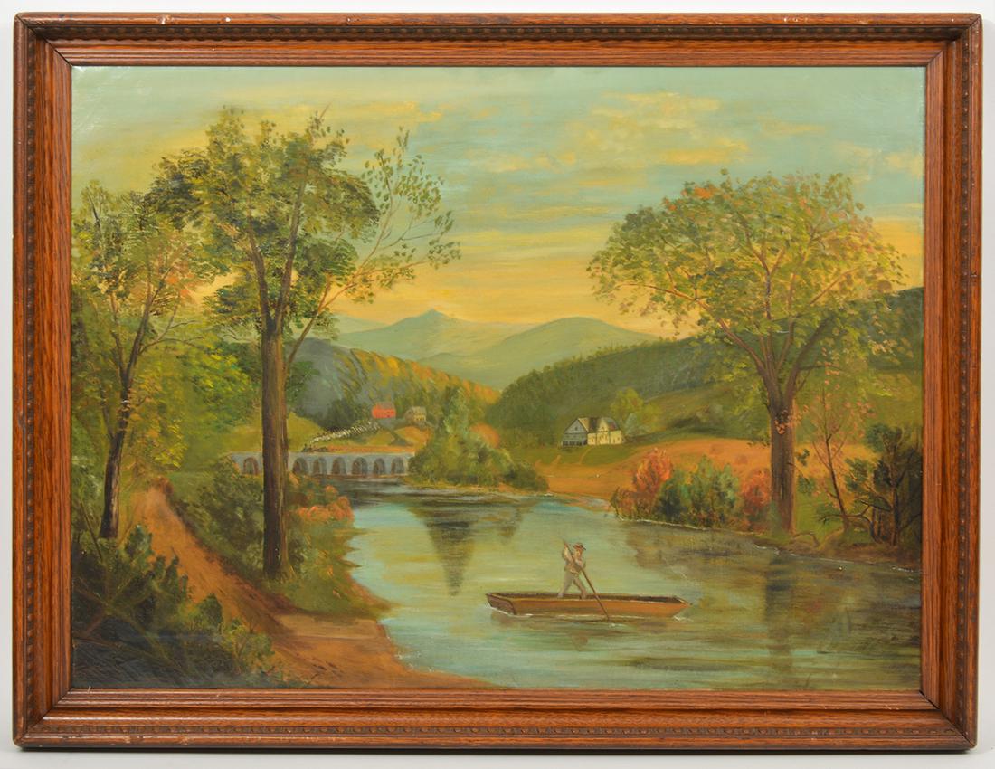 19th Ct. American Primitive Oil Painting (1 of 8)