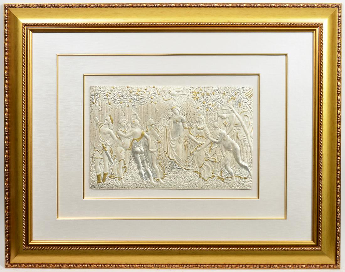 Paolo Schiraldi Silver 3-D Plaque Garden Scene (1 of 6)