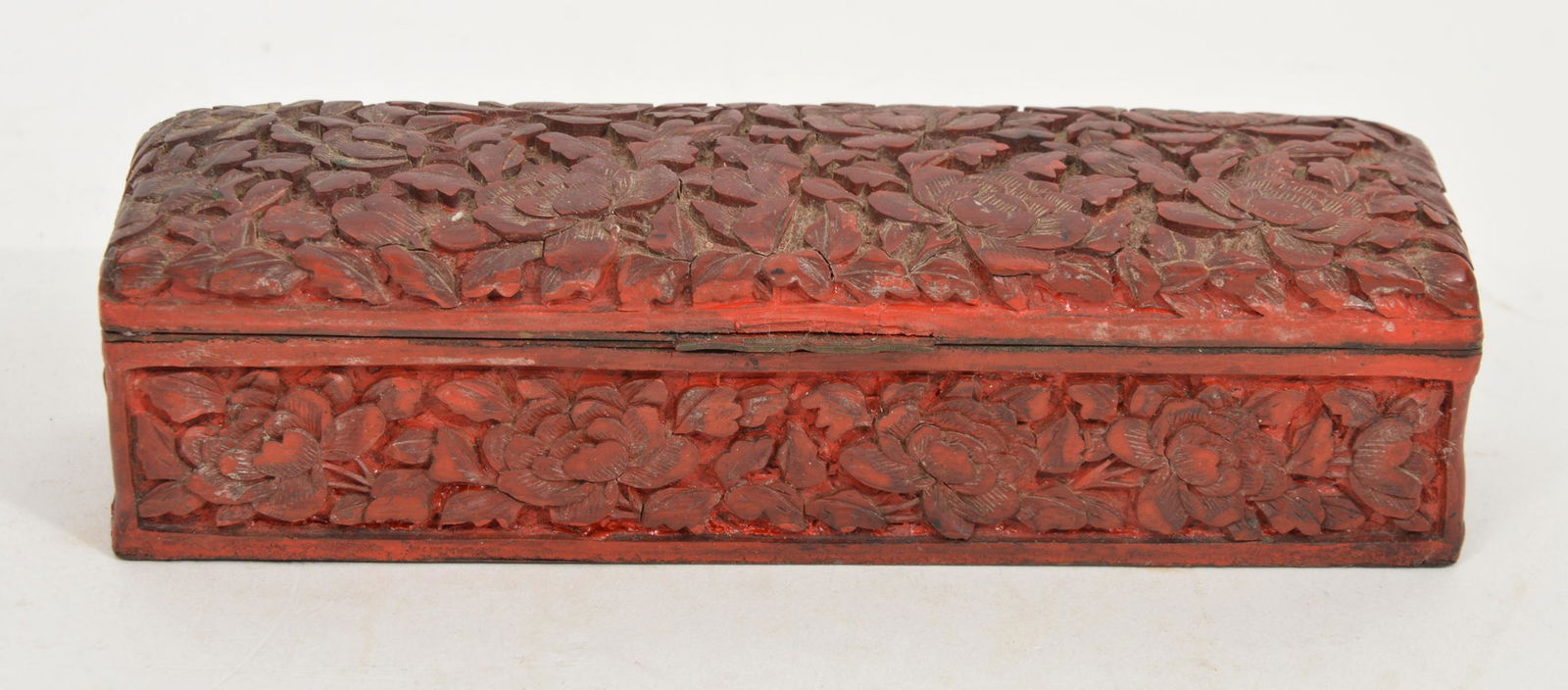 Chinese Hand-Carved Cinnabar Stamp Box (1 of 7)