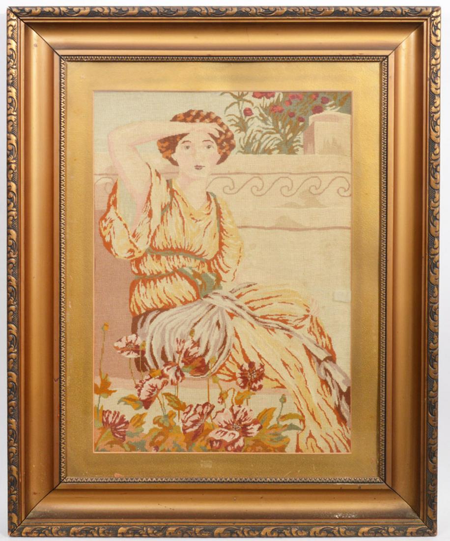 19th C. French Petit Point Framed (1 of 6)