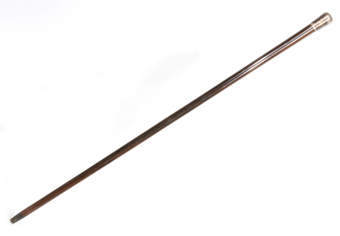 Rounded Sterling Silver Knop Dark Wood Cane (1 of 7)