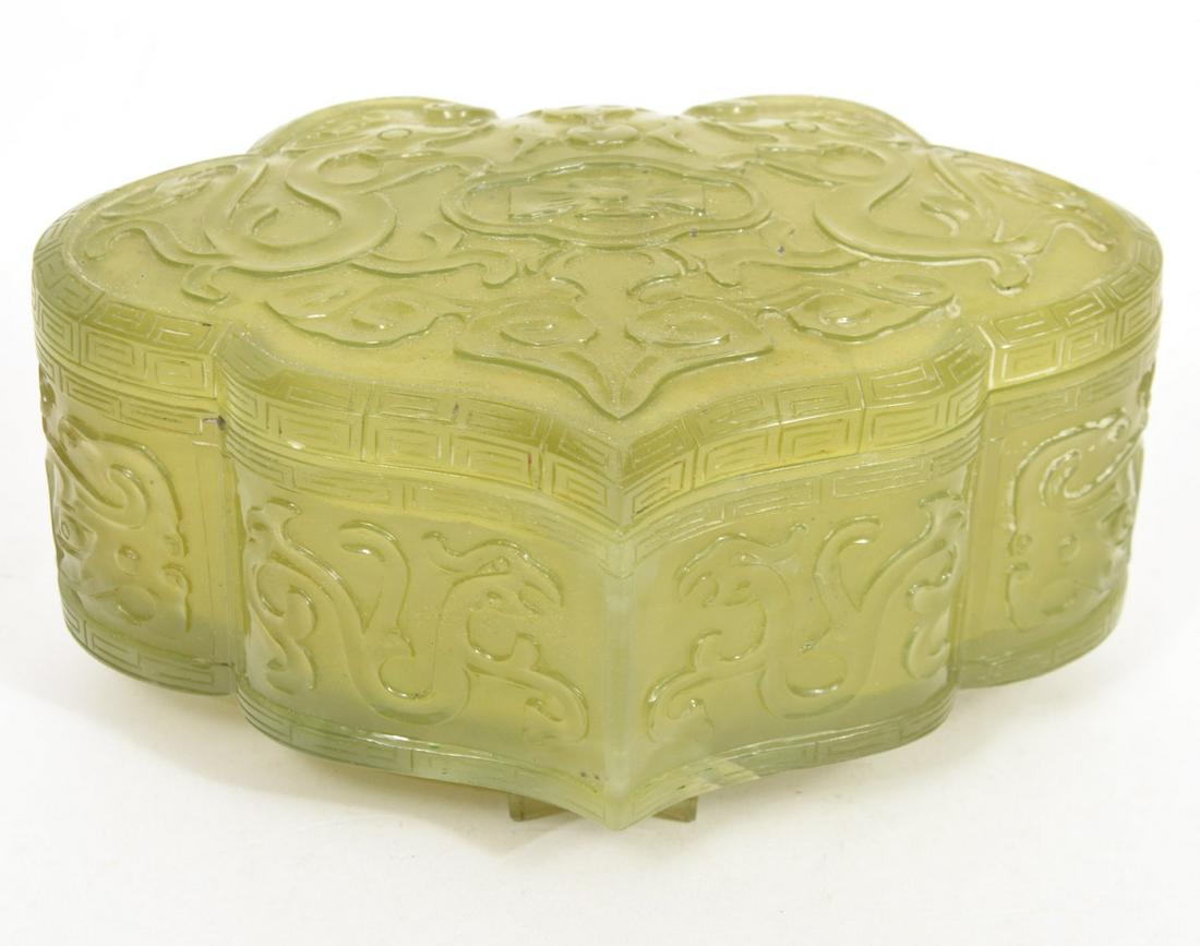 Chinese Carved Jade Box (1 of 11)