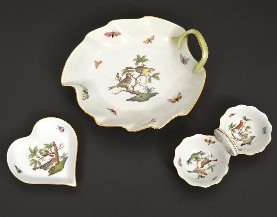 3 Herend Porcelain Rothschild Dish Lot (1 of 8)