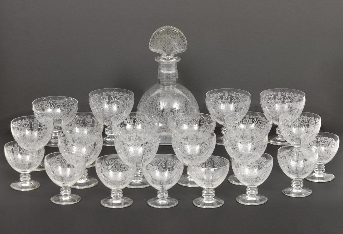 Baccarat Marillon Decanter and 22 Stemmed Glasses (1 of 9)