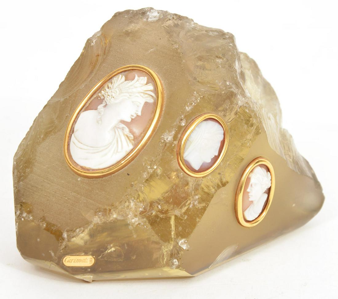 Classical Portrait Shell Cameo Quartz Paperweight (1 of 10)