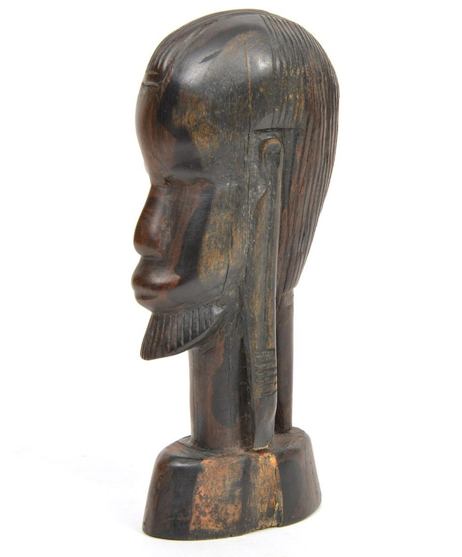 Hand-Carved African Kenyan Maasai Tribal Wood Bust (1 of 8)