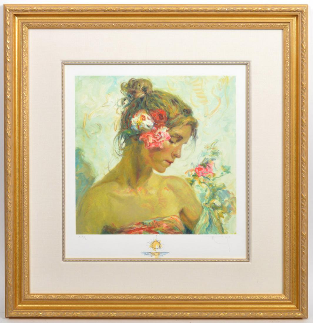 Serigraph After Jose Royo Woman With Flower 1998 (1 of 7)