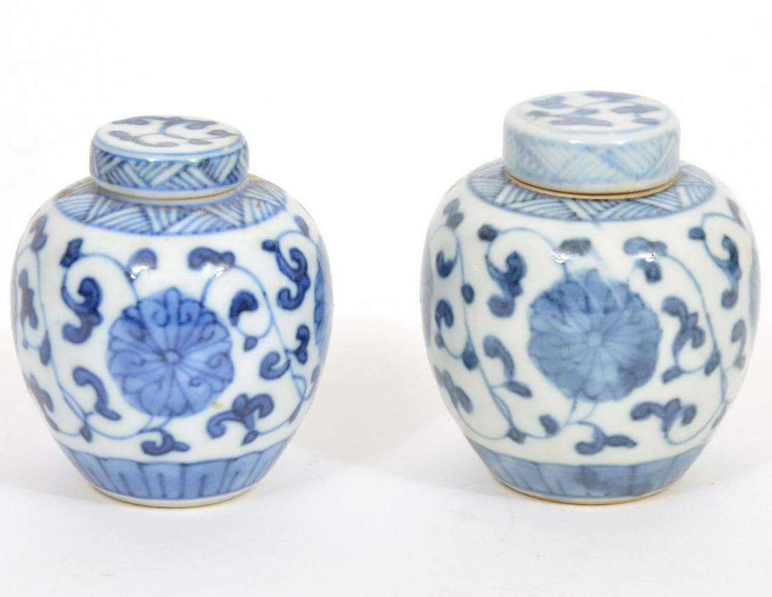 Chinese Miniature Blue & White Porcelain Jars (1 of 11)