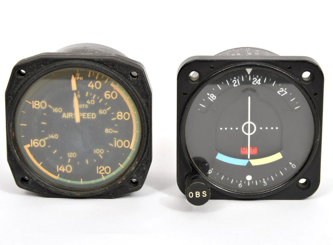 2 Airplane Instruments Airspeed & Potentiometer (1 of 8)