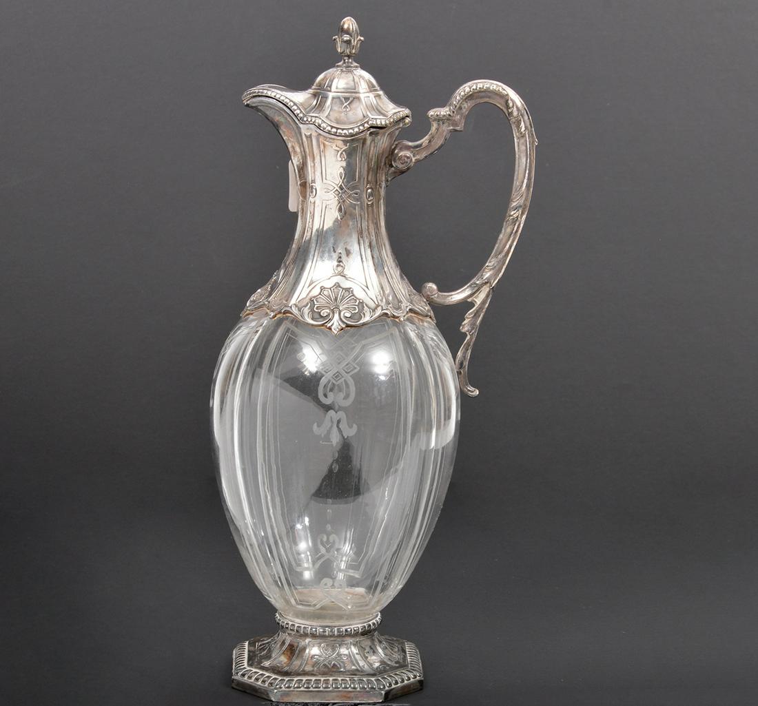 Silver-Plate & Cut Glass French Ewer (1 of 12)