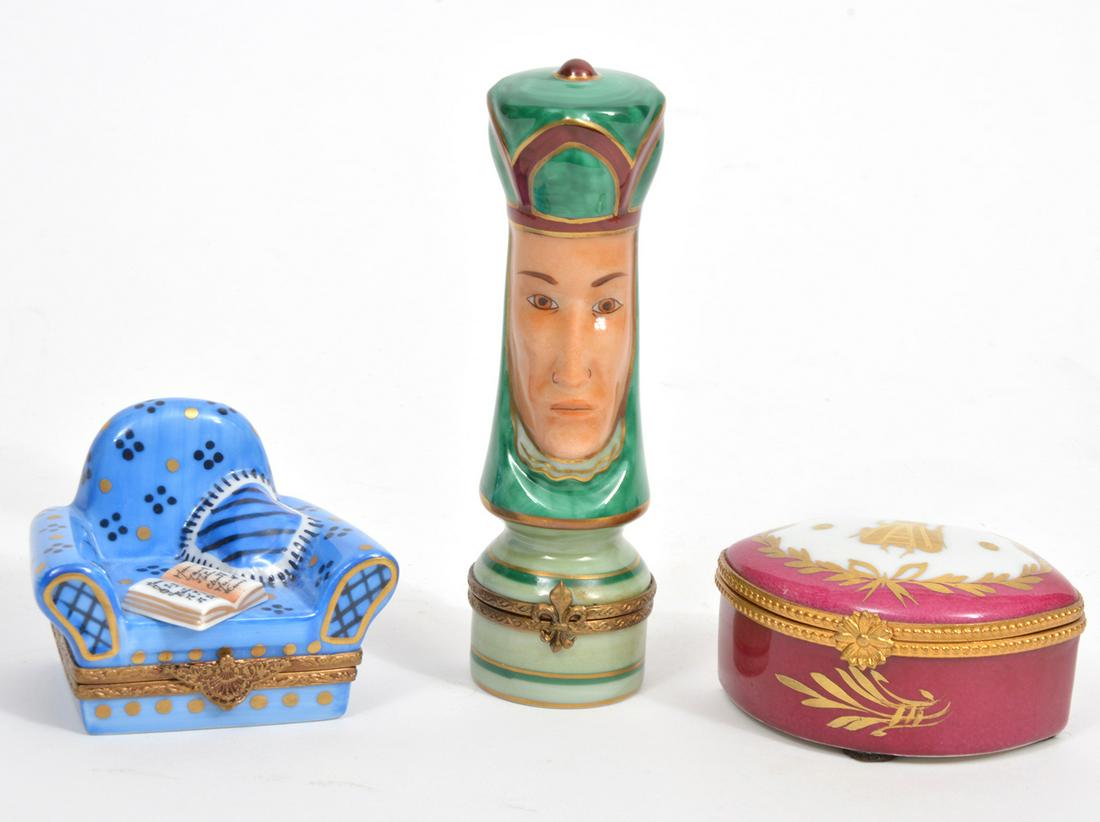 3 Limoges French Porcelain Boxes (1 of 5)