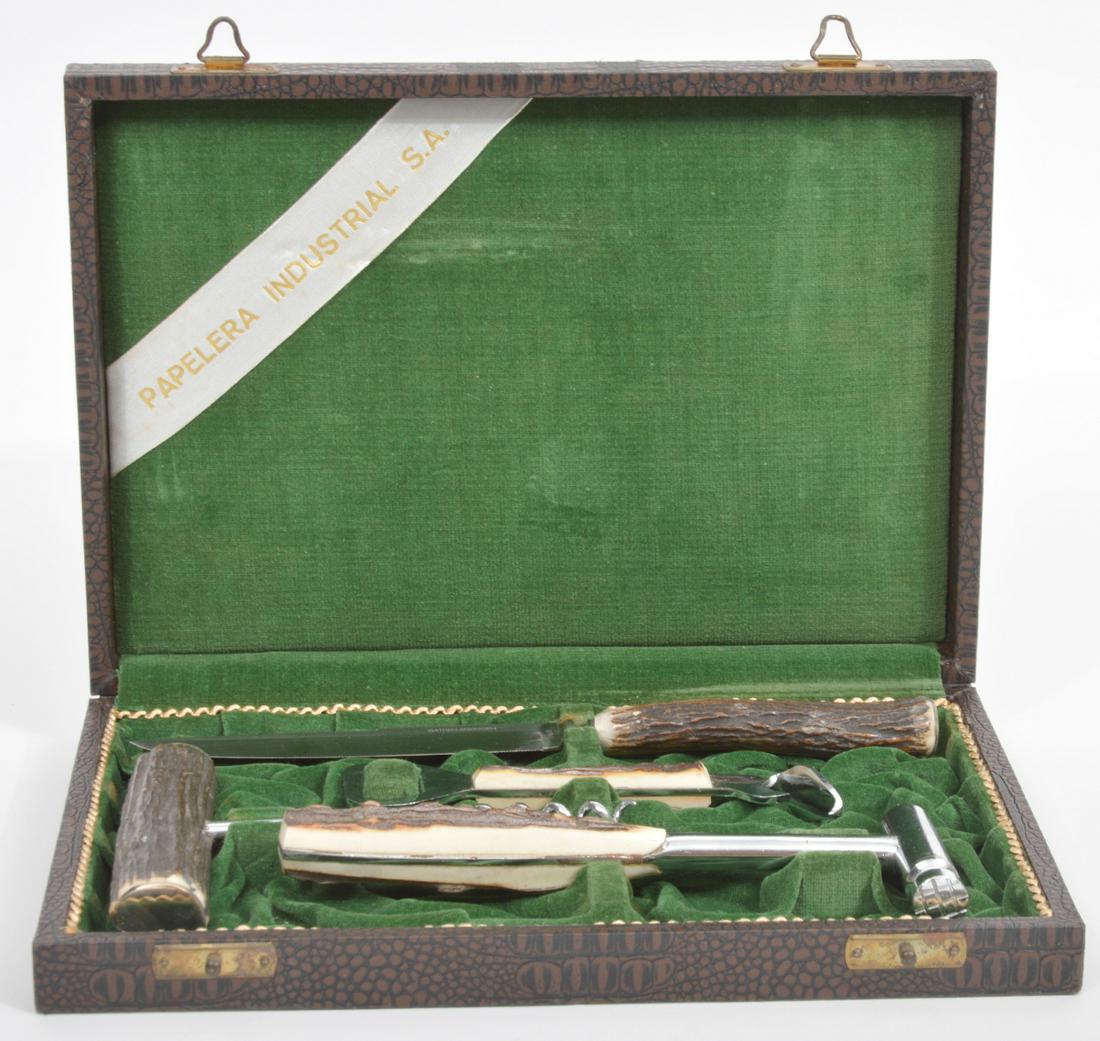 Gather-Solingen Antler Handle 4-Pc Bar Set (1 of 8)