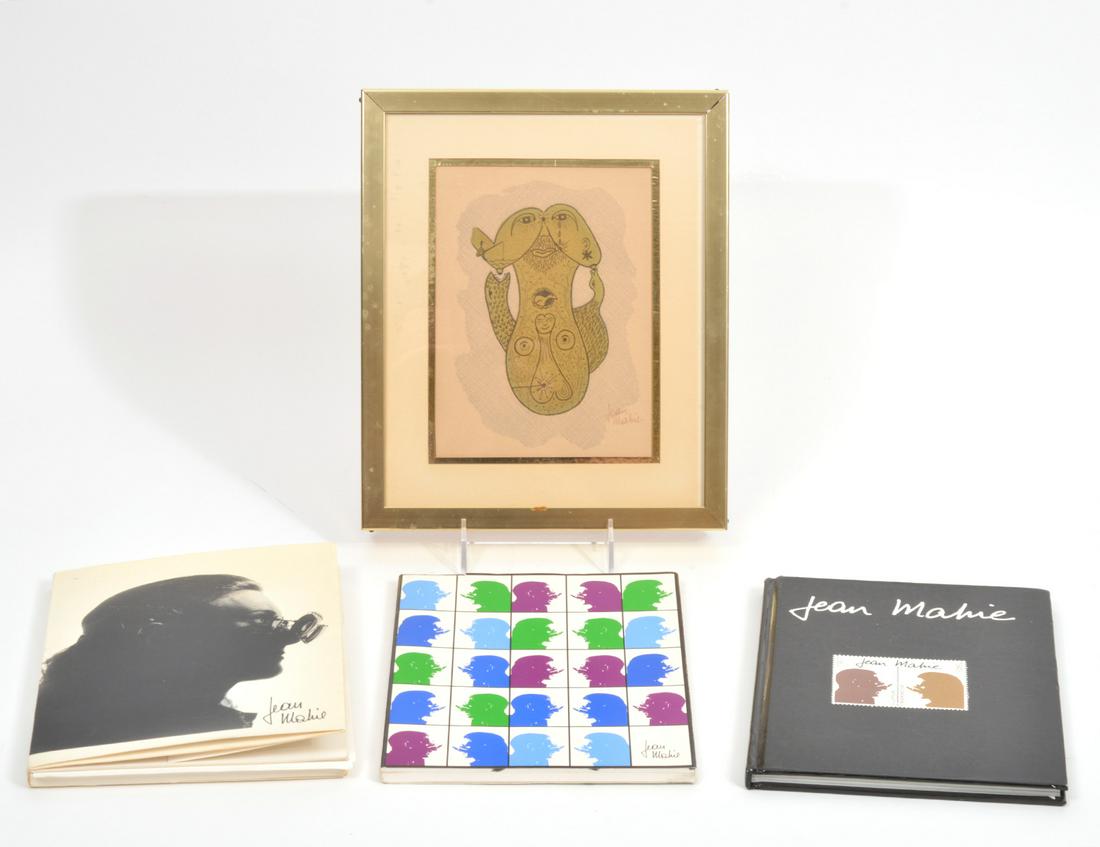 Jean Mahie Framed Drawing and 3 Books (1 of 10)