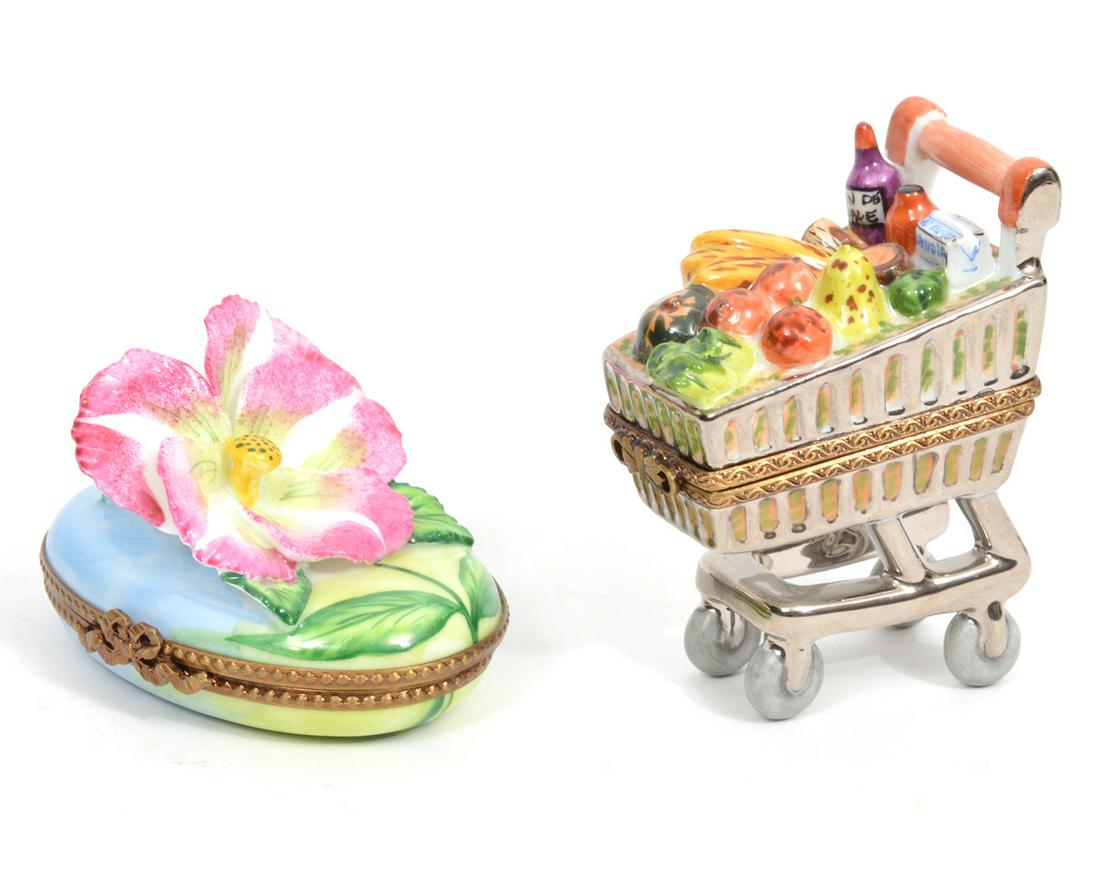 2 Limoges Porcelain Trinket Boxes (1 of 6)