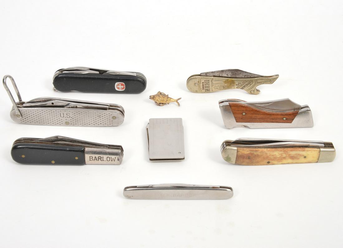 8 Folding Pocket Knives & Money Clip (1 of 20)