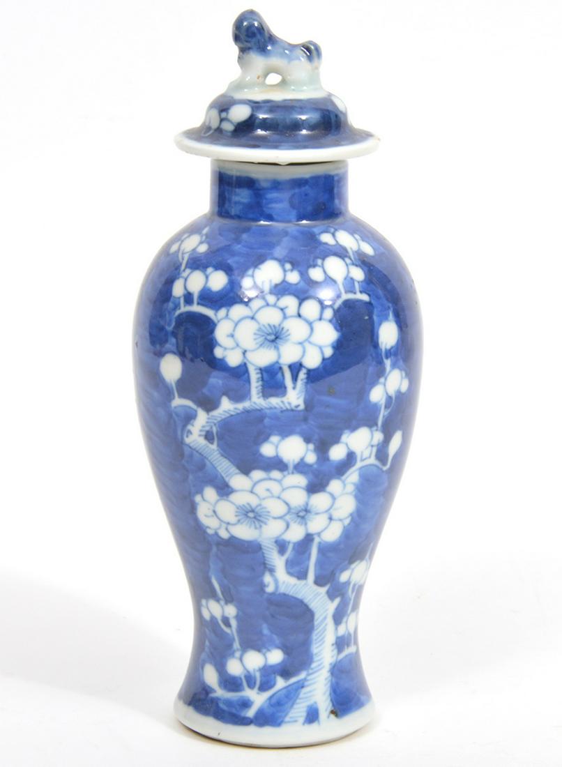 Chinese Blue Porcelain Temple Jar Foo Dog Finial (1 of 9)