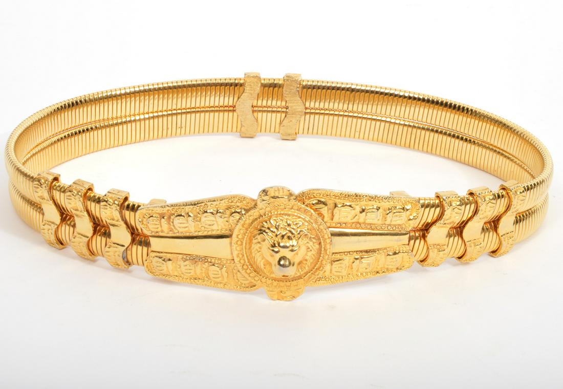 Judith Leiber Gold-Tone Lion Head Belt (1 of 6)