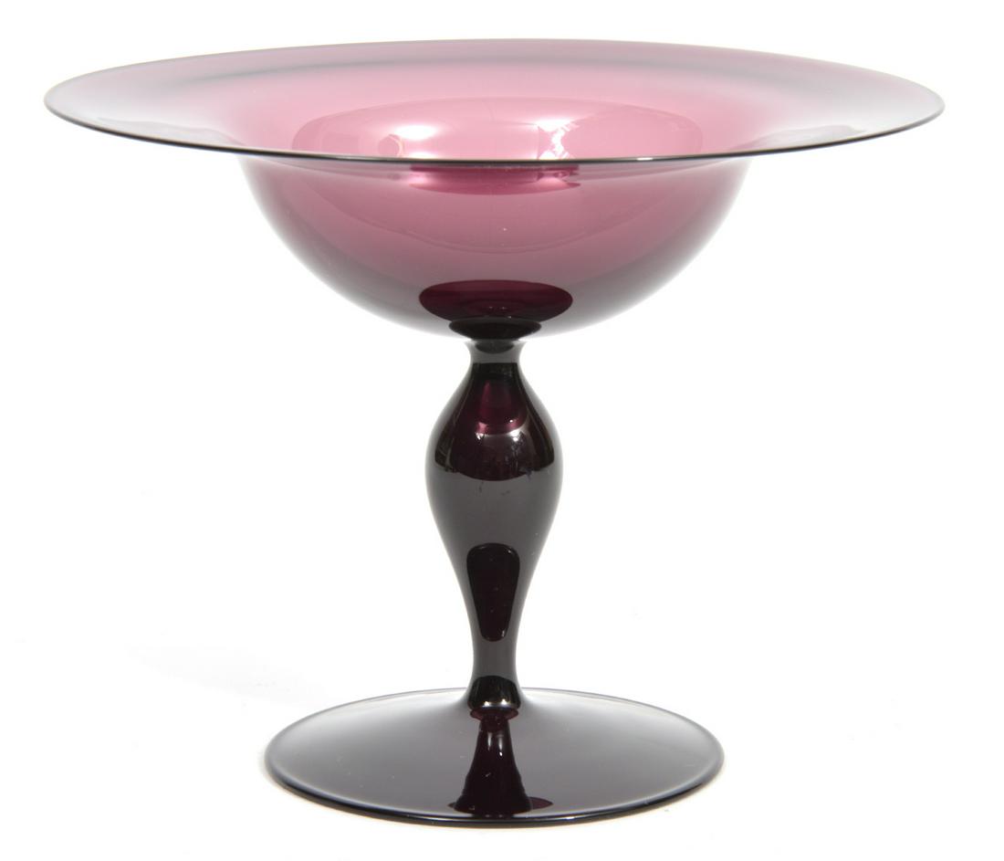 Amethyst Glass Footed Candy Dish Compote (1 of 7)