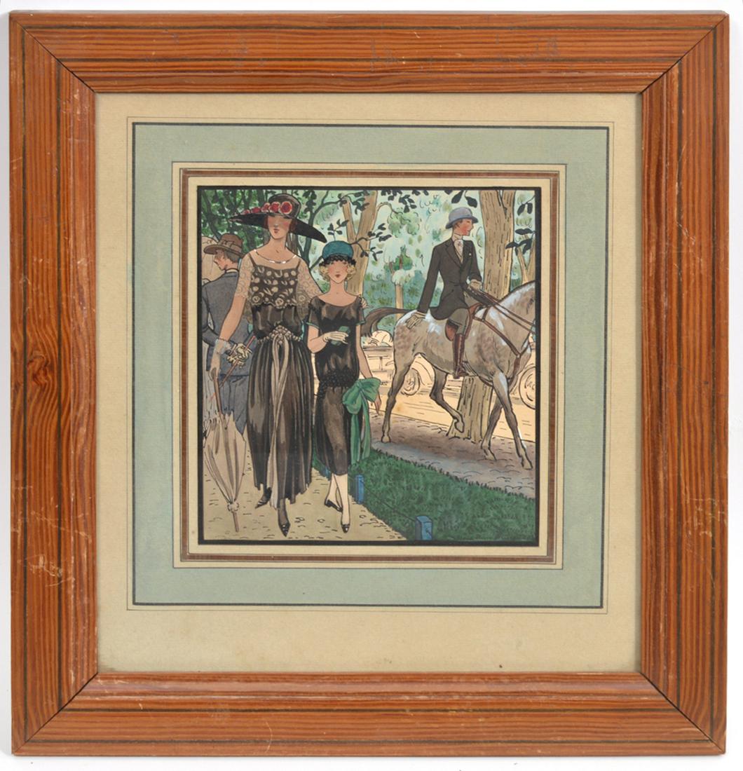 Pierre Brissaud Watercolor City Park Illustration (1 of 5)