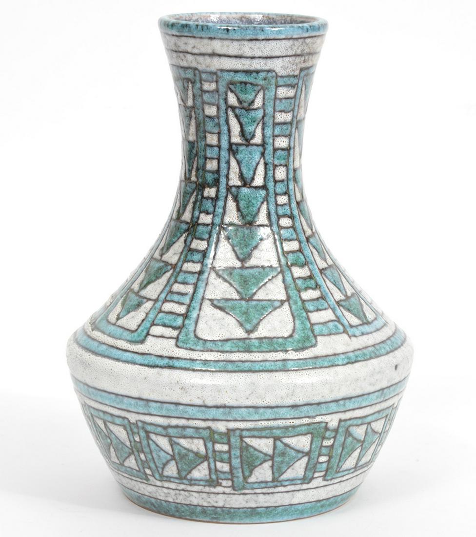 Italian Art Pottery Geometric Pattern Vase (1 of 6)