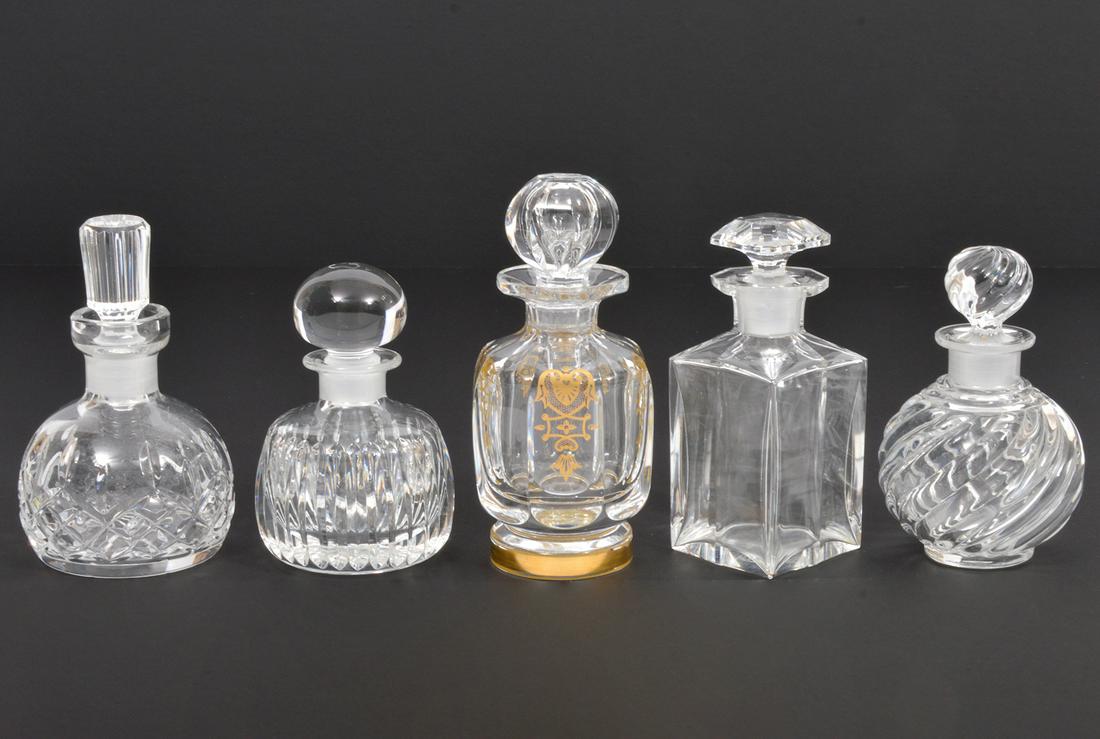5 Crystal Bottles Baccarat, Waterford, St. Louis (1 of 10)