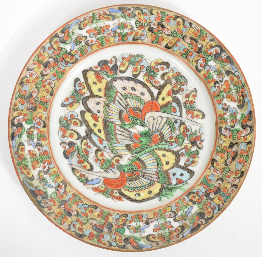 Chinese Porcelain Thousand Butterflies Plate (1 of 6)