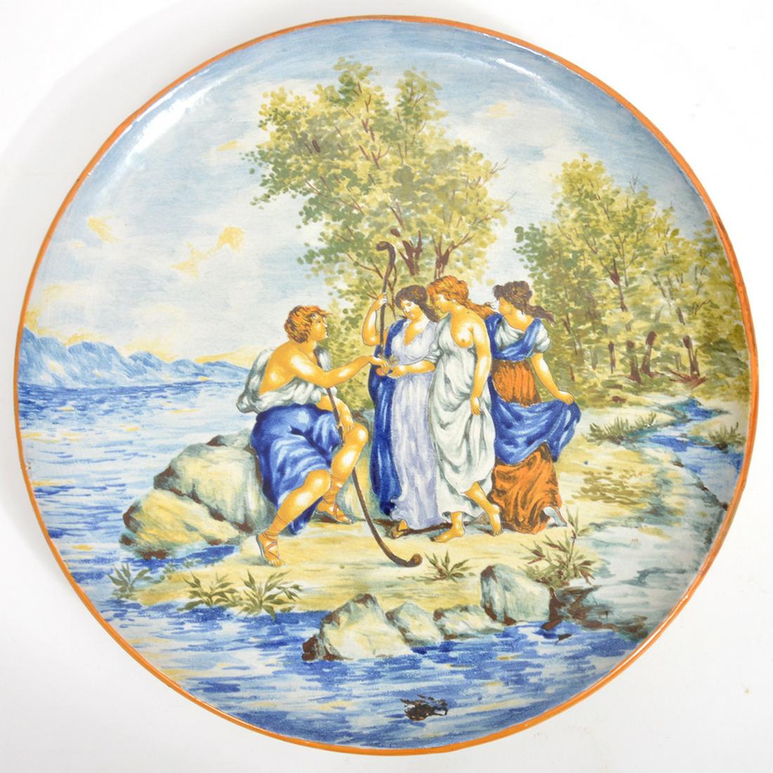 Italian Renaissance Revival Majolica Wall Plate (1 of 7)