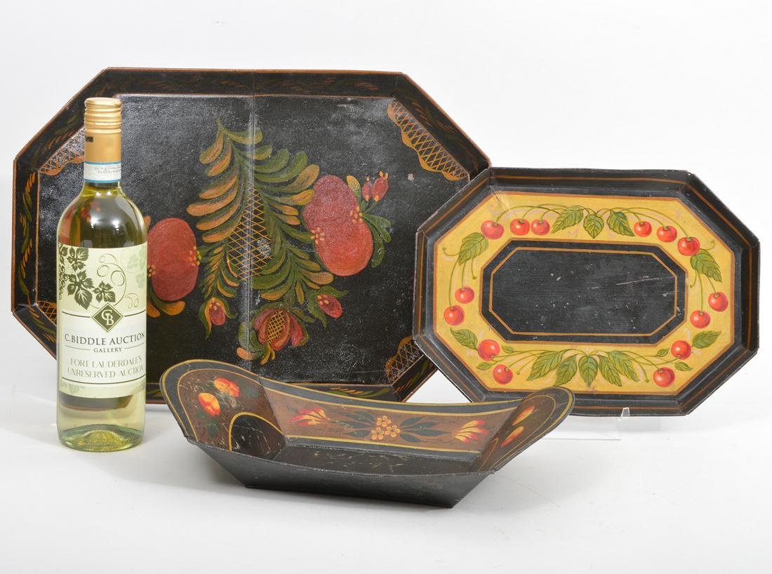 3 American Tinware Tole trays (1 of 6)