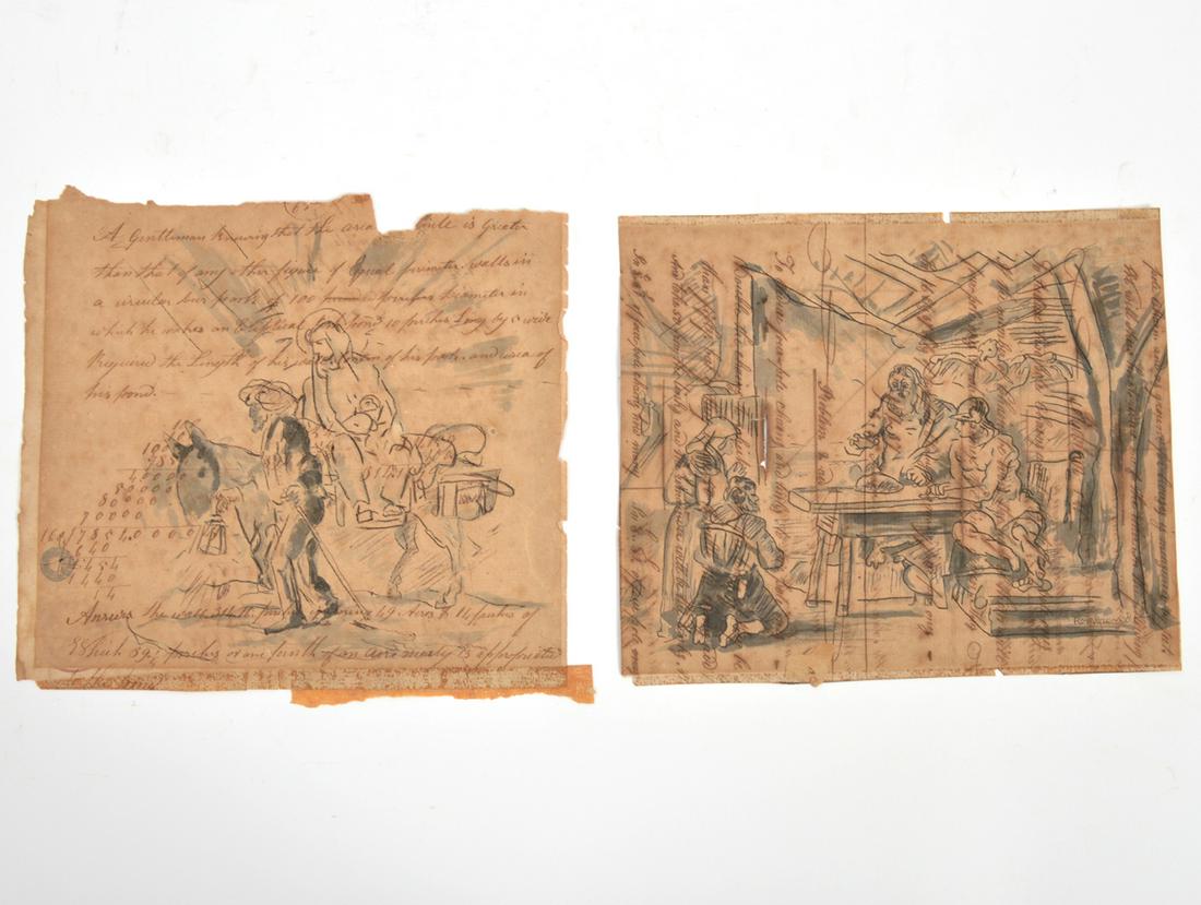 Two Pages of Old Master Notebook Sketches (1 of 8)