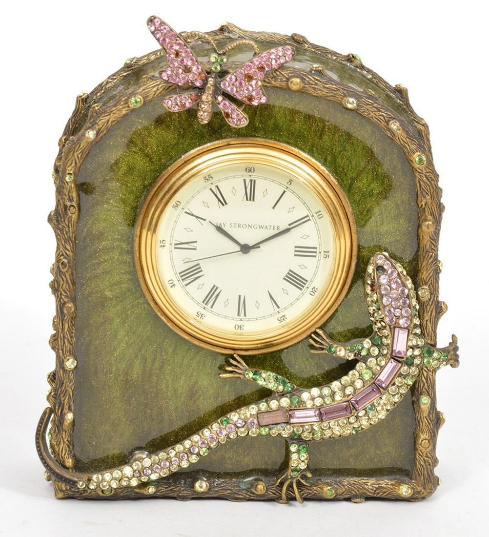 Strongwater Crystal Butterfly & Lizard Desk Clock (1 of 9)