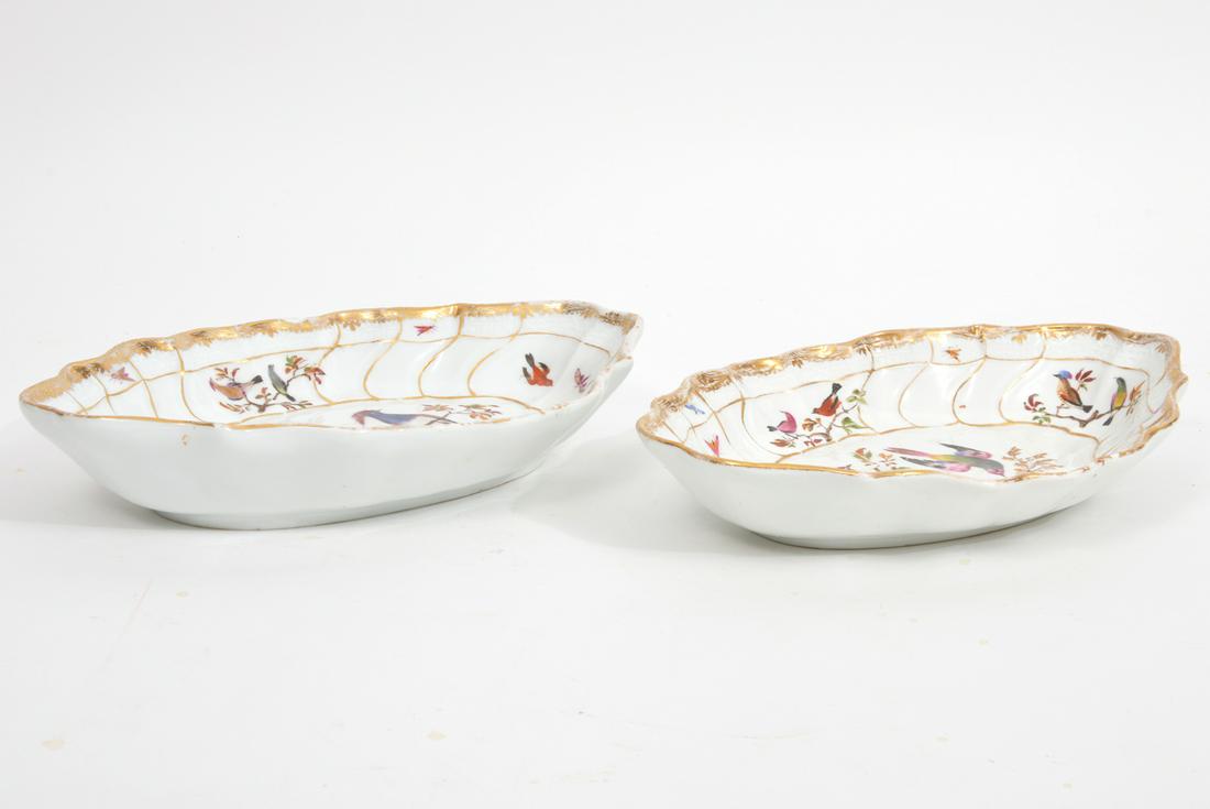 Pair of Meissen Porcelain Bird Motif Dishes (1 of 10)