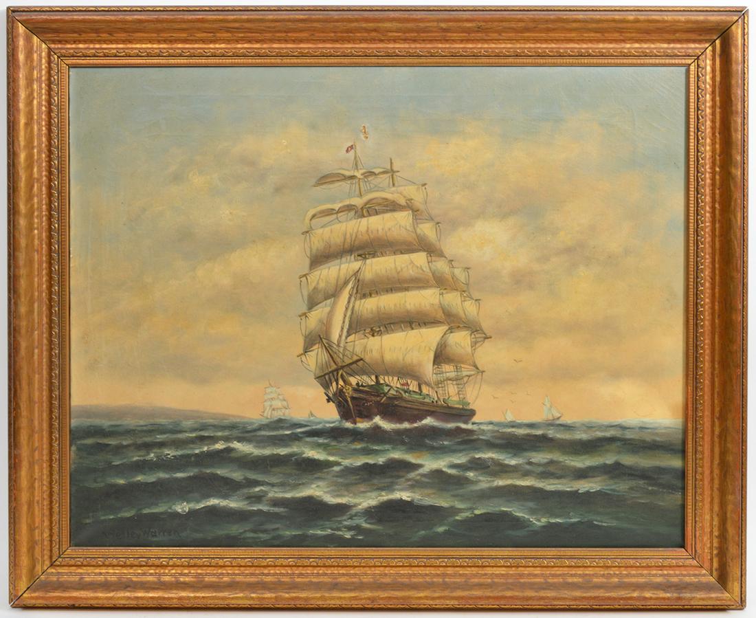 Wesley Warren Clipper Ship Oil on Canvas (1 of 6)