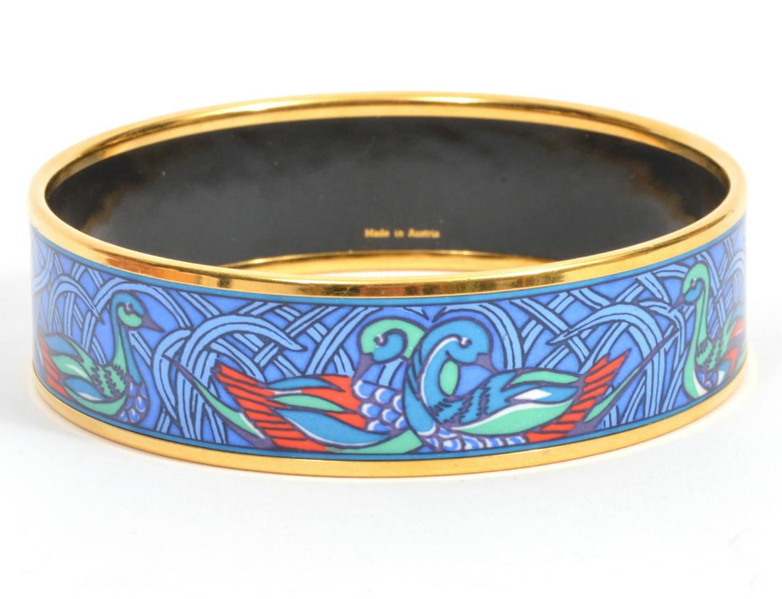Hermes Blue Green & Red Duck Bangle Bracelet (1 of 6)