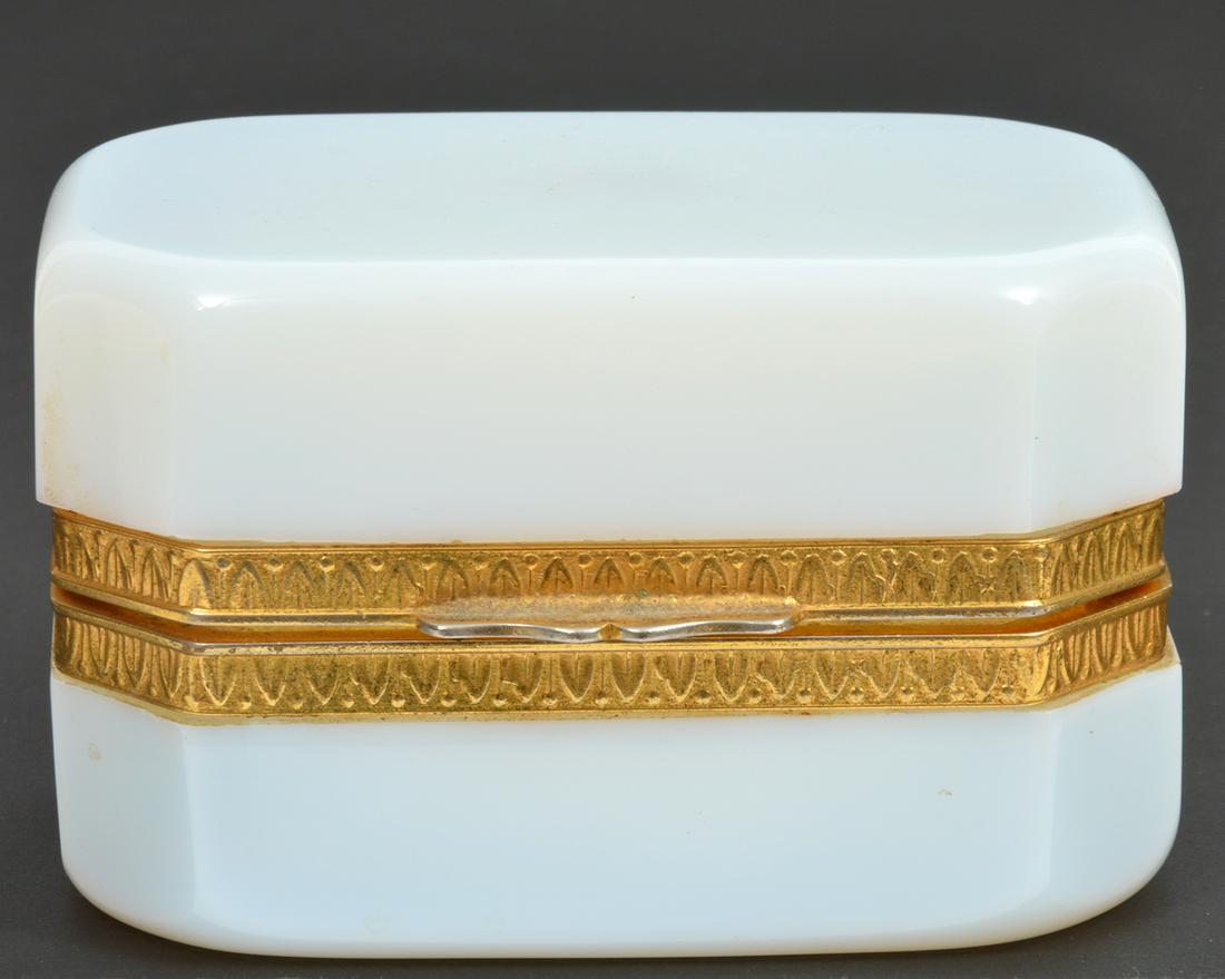 French Opaline Glass Bronze Mount Box (1 of 6)