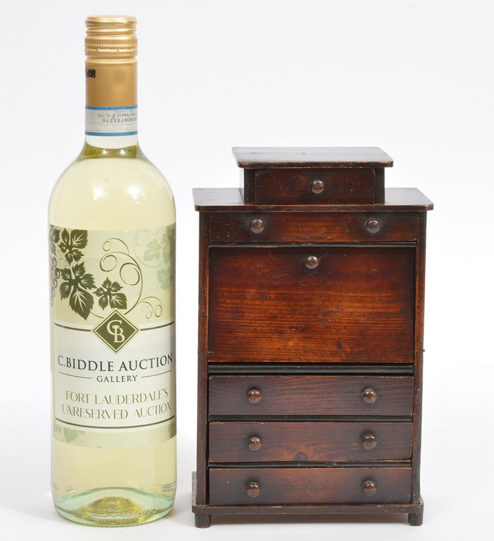 Dark Wood Finish 12-Drawer Secretary Desk (1 of 10)