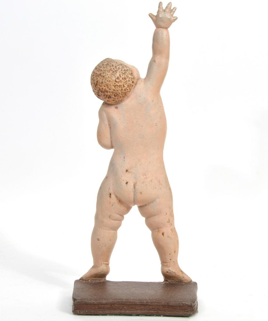 Antique Cast Iron Doorstop of Baby (1 of 5)