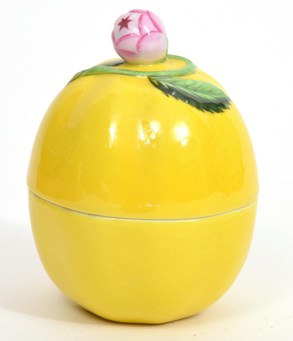 Herend Hungry Porcelain Figural Lemon Trinket Box (1 of 8)