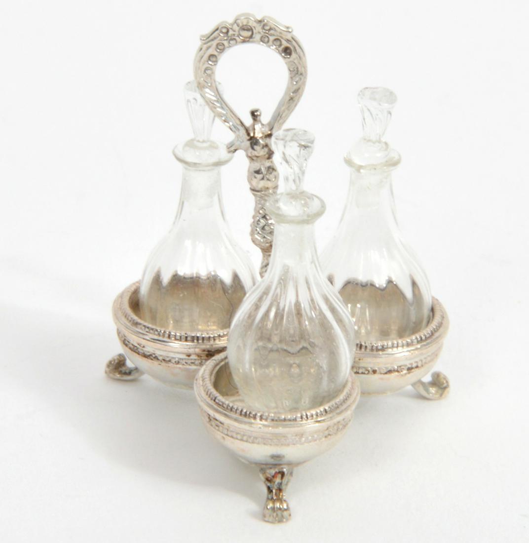 Miniature Acquisto Sterling Stand with 3 Decanters (1 of 6)