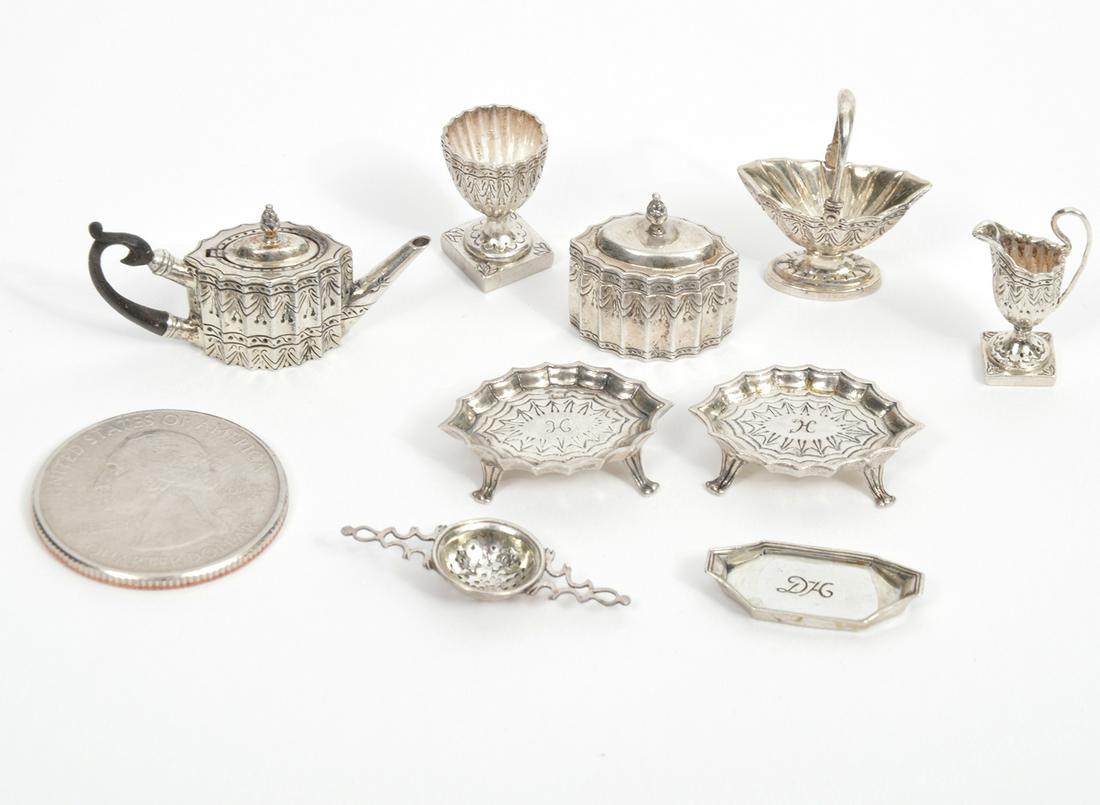 9 Pcs. Sterling Miniatures by Obadiah Fisher (1 of 9)