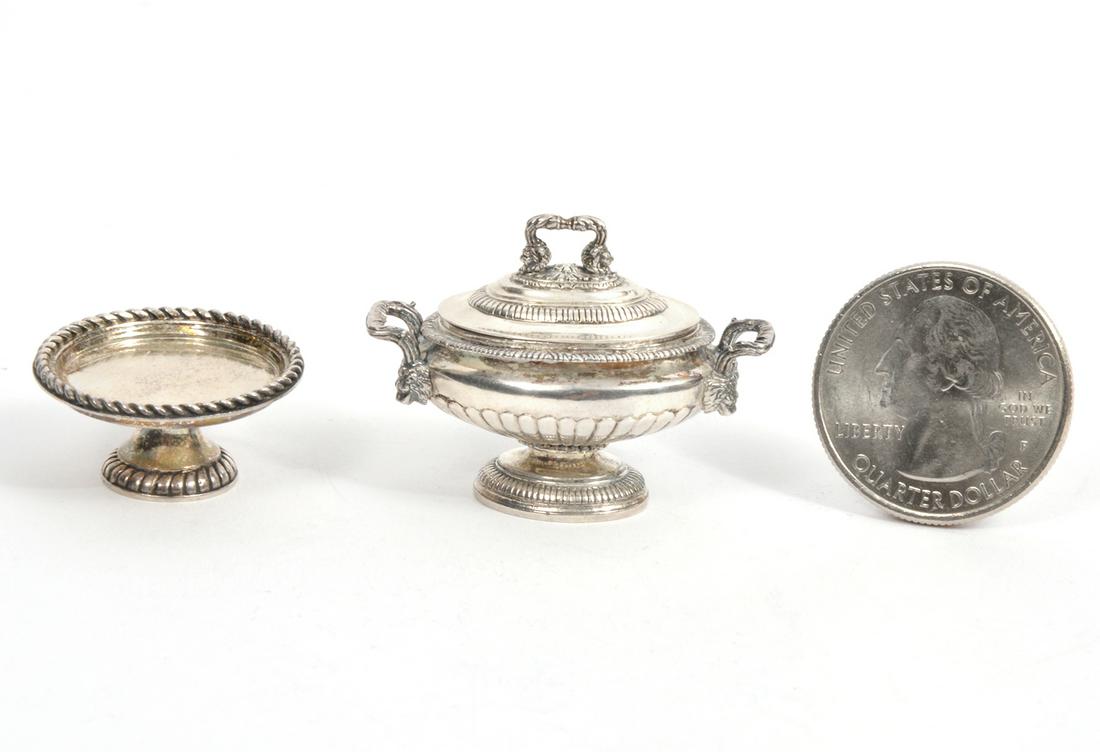 Sterling Miniature Tureen & Platter Obadiah Fisher (1 of 5)