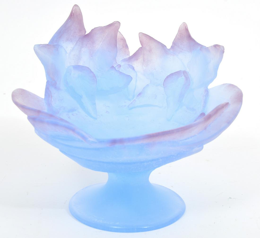 Daum French Pate De Verre Art Glass Footed Dish (1 of 7)