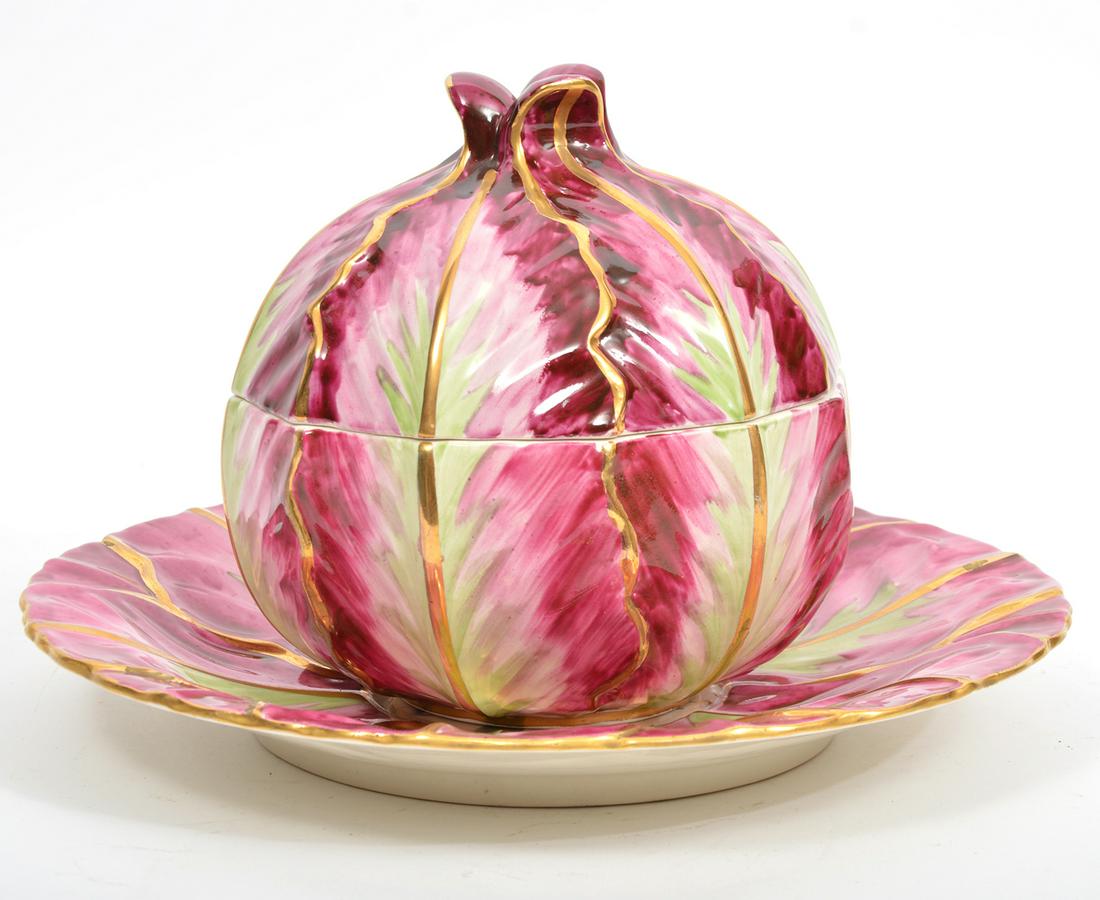 Mottahedeh Lidded Cabbage Bowl & Underplate (1 of 8)
