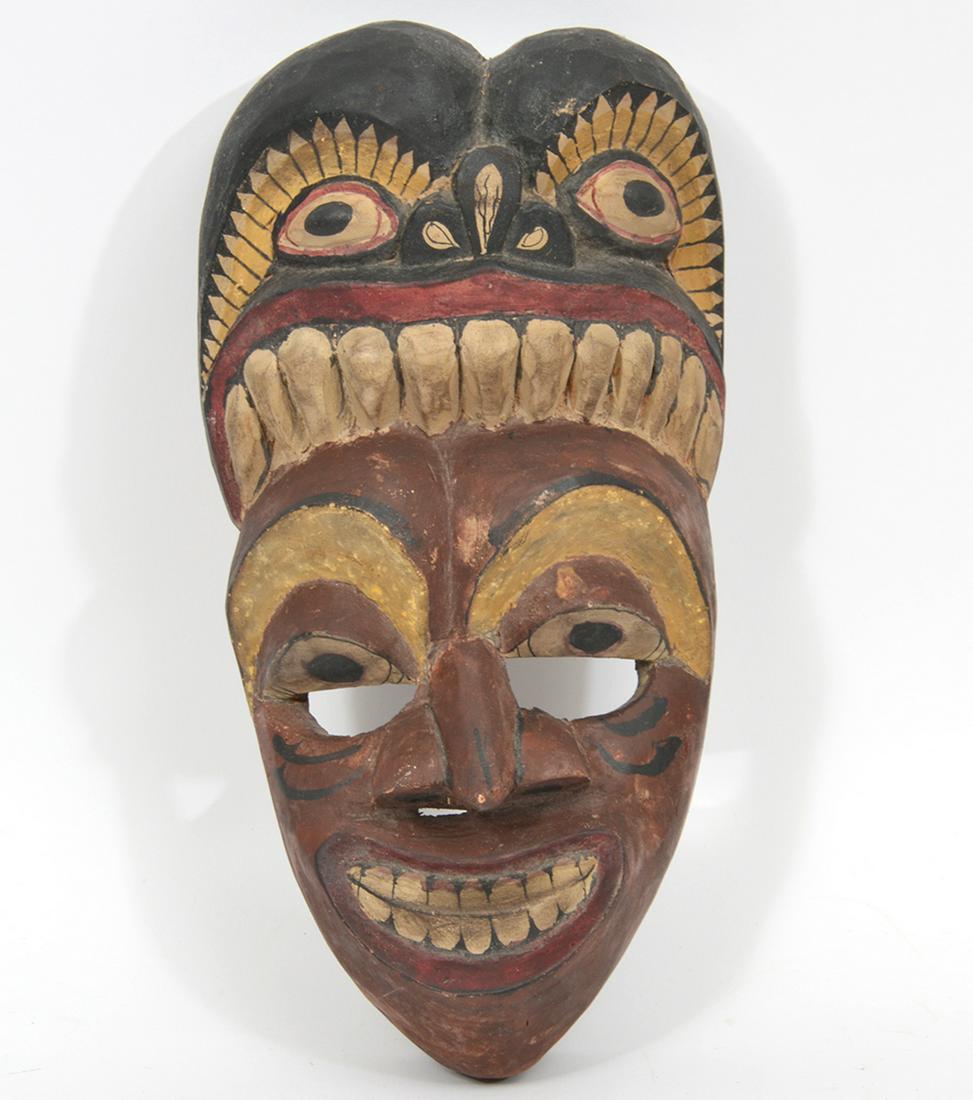 Tribal Hand-Crafted Ceremonial Wood Mask (1 of 4)