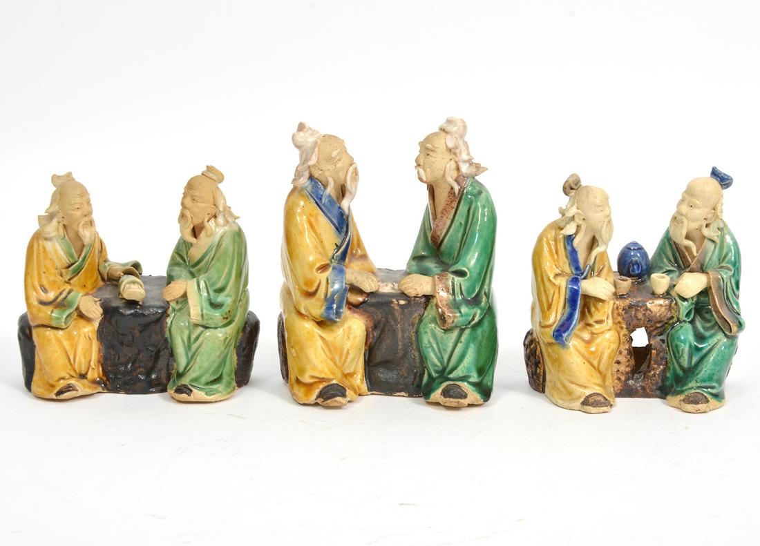 Chinese Pair of Elders and Mud Figures (1 of 8)