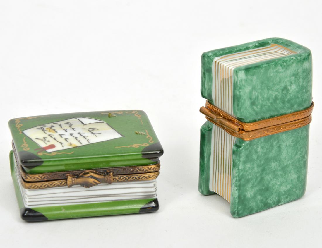 2 French Limoges Peint Main Porcelain Bible & Book (1 of 6)