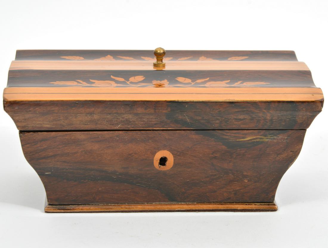 19th c Rosewood Box with Pearwood Inlays (1 of 7)