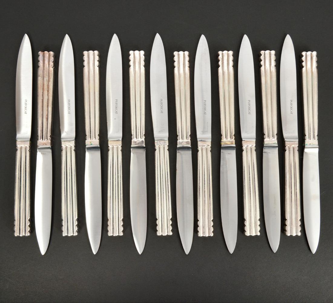 Puiforcat 'Nantes' Silverplate 14Pc Dessert Knives (1 of 4)