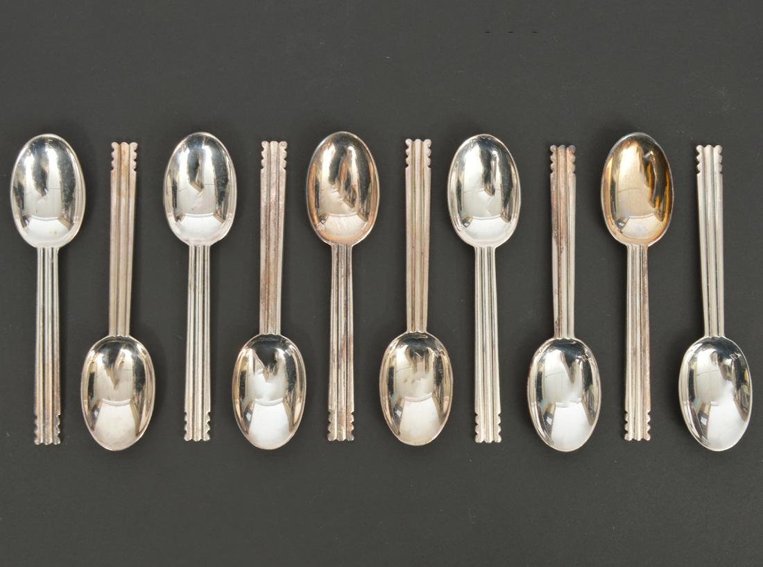 10 Puiforcat 'Nantes' Silverplate Demitasse Spoons (1 of 5)